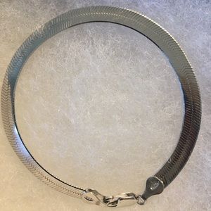Silver Herringbone Bracelet